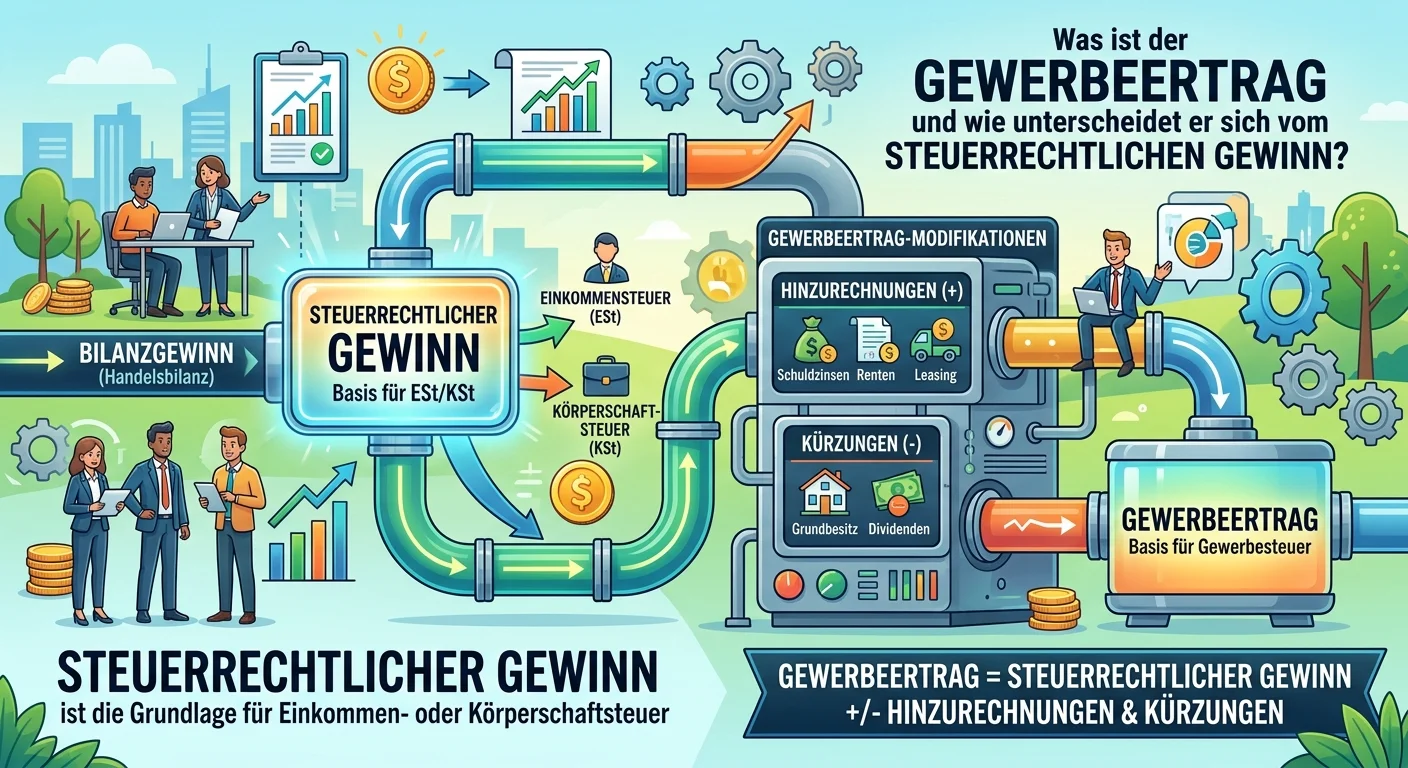 Steuerfachangestellte: Gewerbeertrag vs. steuerrechtlicher Gewinn – einfach erklärt
