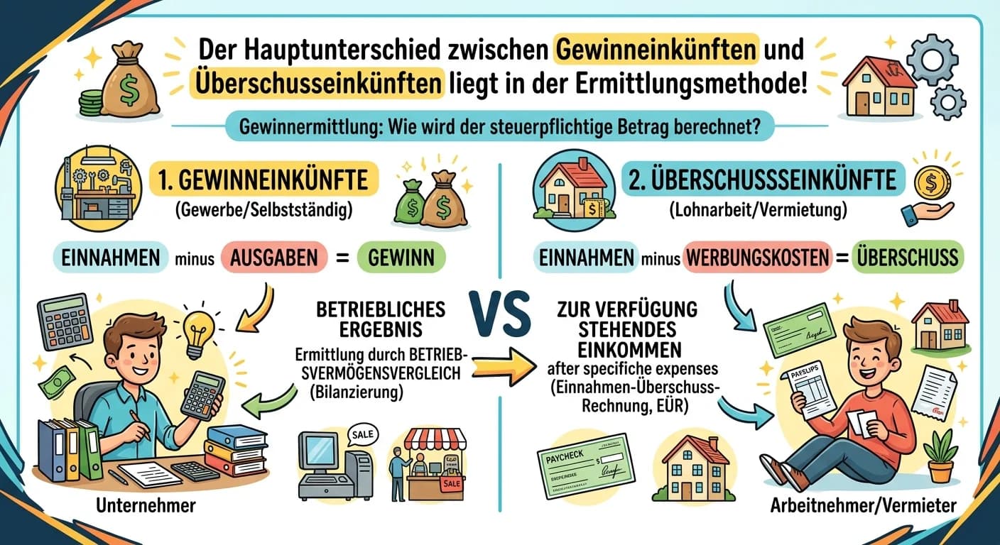 Steuerfachangestellte: Gewinneinkünfte vs. Überschusseinkünfte: Gewinnermittlung – einfach erklärt