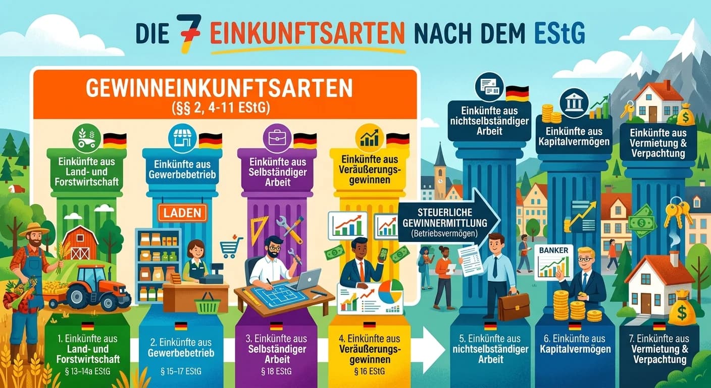 Steuerfachangestellte: Gewinneinkunftsarten nach EStG – einfach erklärt
