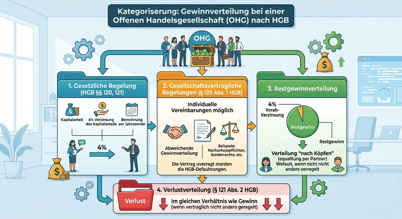 Steuerfachangestellte: Gewinnverteilung OHG nach HGB – einfach erklärt
