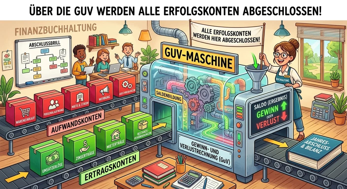 Steuerfachangestellte: GuV Abschluss von Aufwands- und Ertragskonten – einfach erklärt