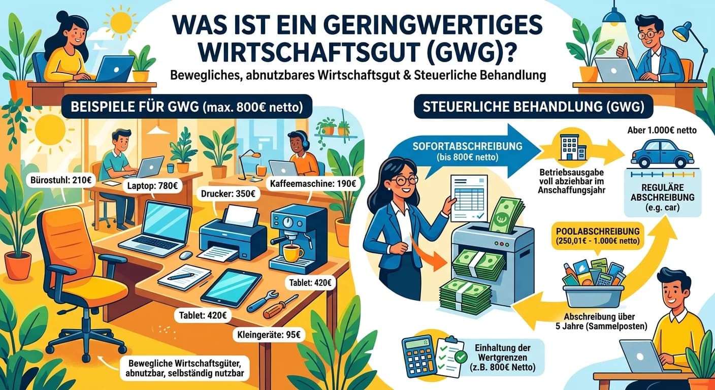 Steuerfachangestellte: GWG Definition & steuerliche Behandlung – einfach erklärt