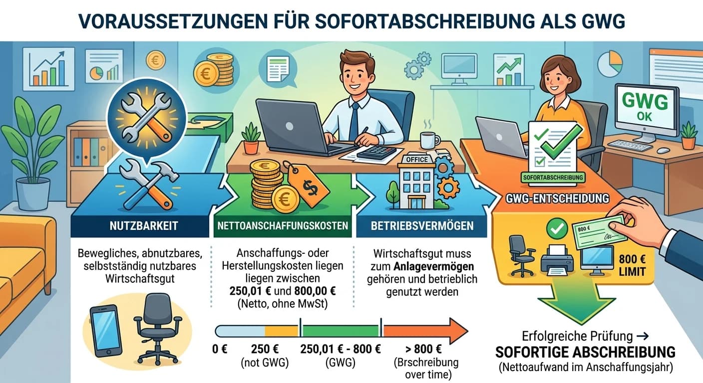 Steuerfachangestellte: GWG sofort abschreiben Voraussetzungen – einfach erklärt