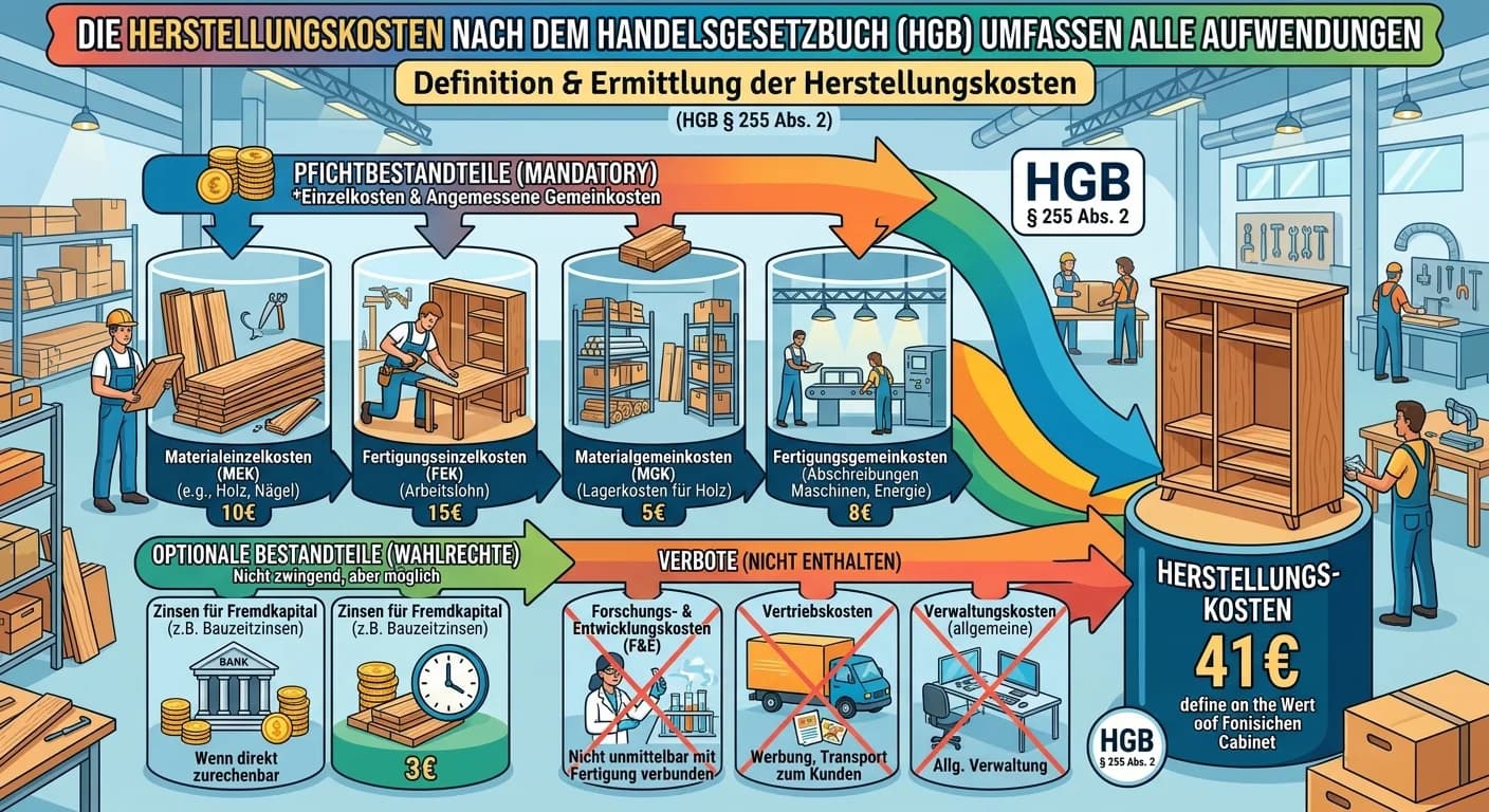 Steuerfachangestellte: Herstellungskosten nach HGB – einfach erklärt