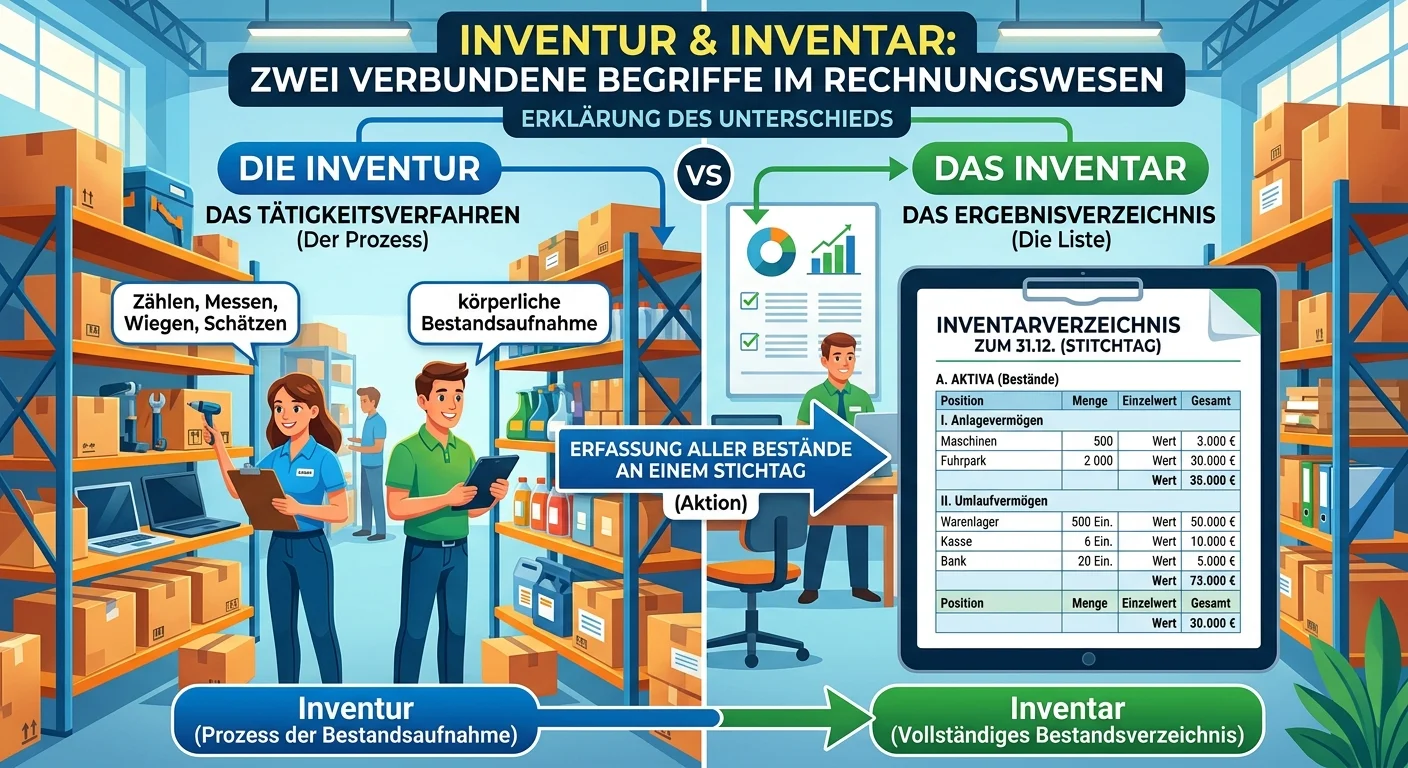 Steuerfachangestellte: Inventur vs. Inventar – einfach erklärt