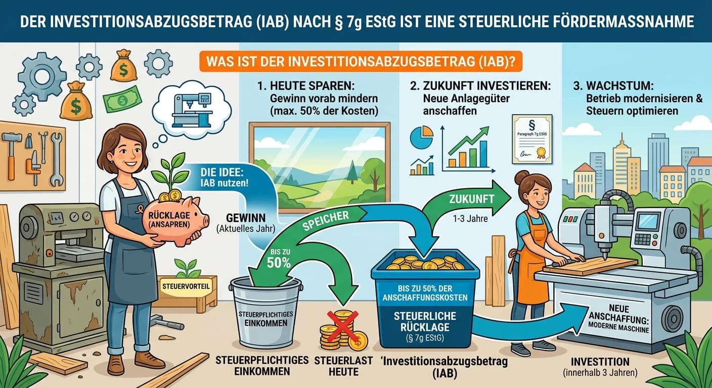 Steuerfachangestellte: Investitionsabzugsbetrag (IAB) nach § 7g EStG – einfach erklärt