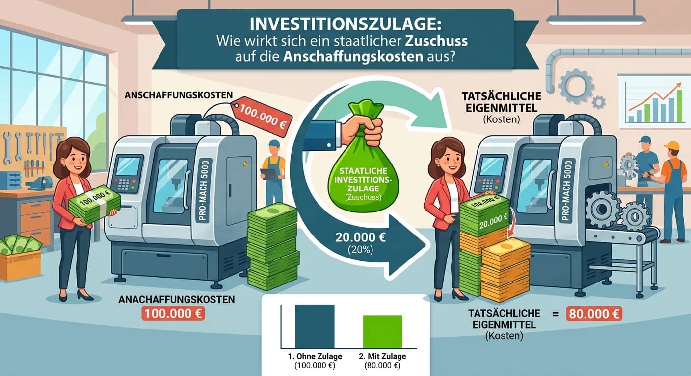 Steuerfachangestellte: Investitionszulage und Anschaffungskosten – einfach erklärt