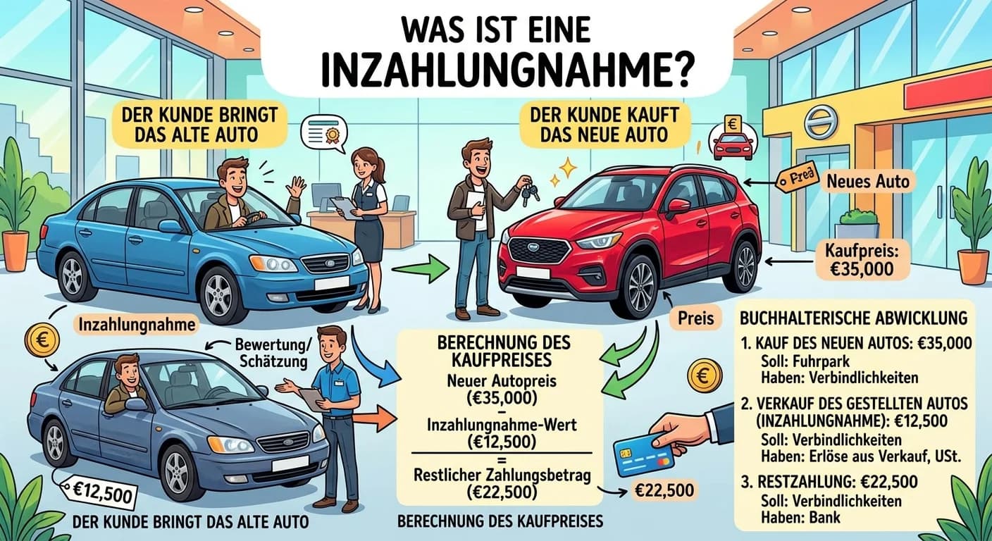 Steuerfachangestellte: Inzahlungnahme: Definition und buchhalterische Abwicklung – einfach erklärt