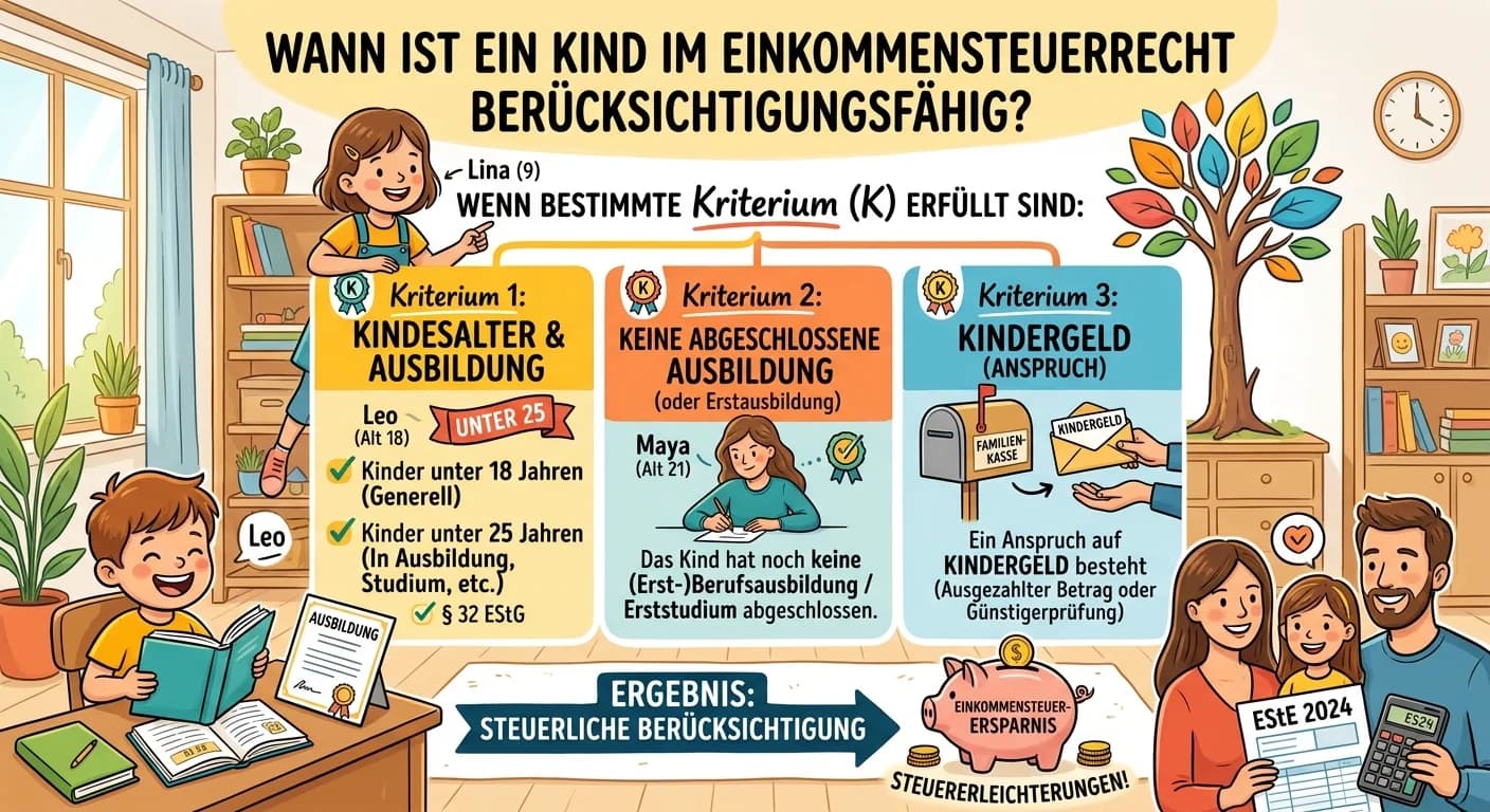 Steuerfachangestellte: Kind im Einkommensteuerrecht berücksichtigungsfähig – einfach erklärt