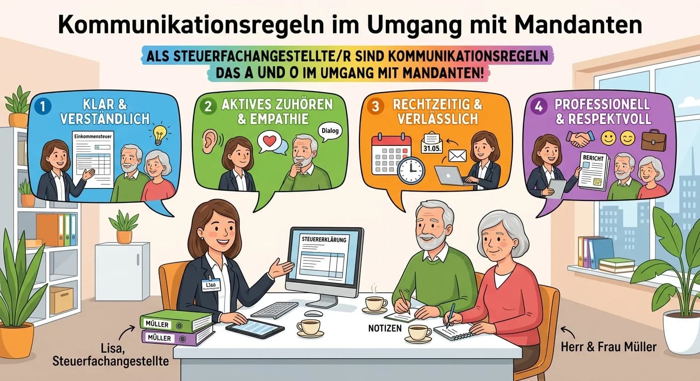 Steuerfachangestellte: Kommunikationsregeln im Mandantenkontakt – einfach erklärt