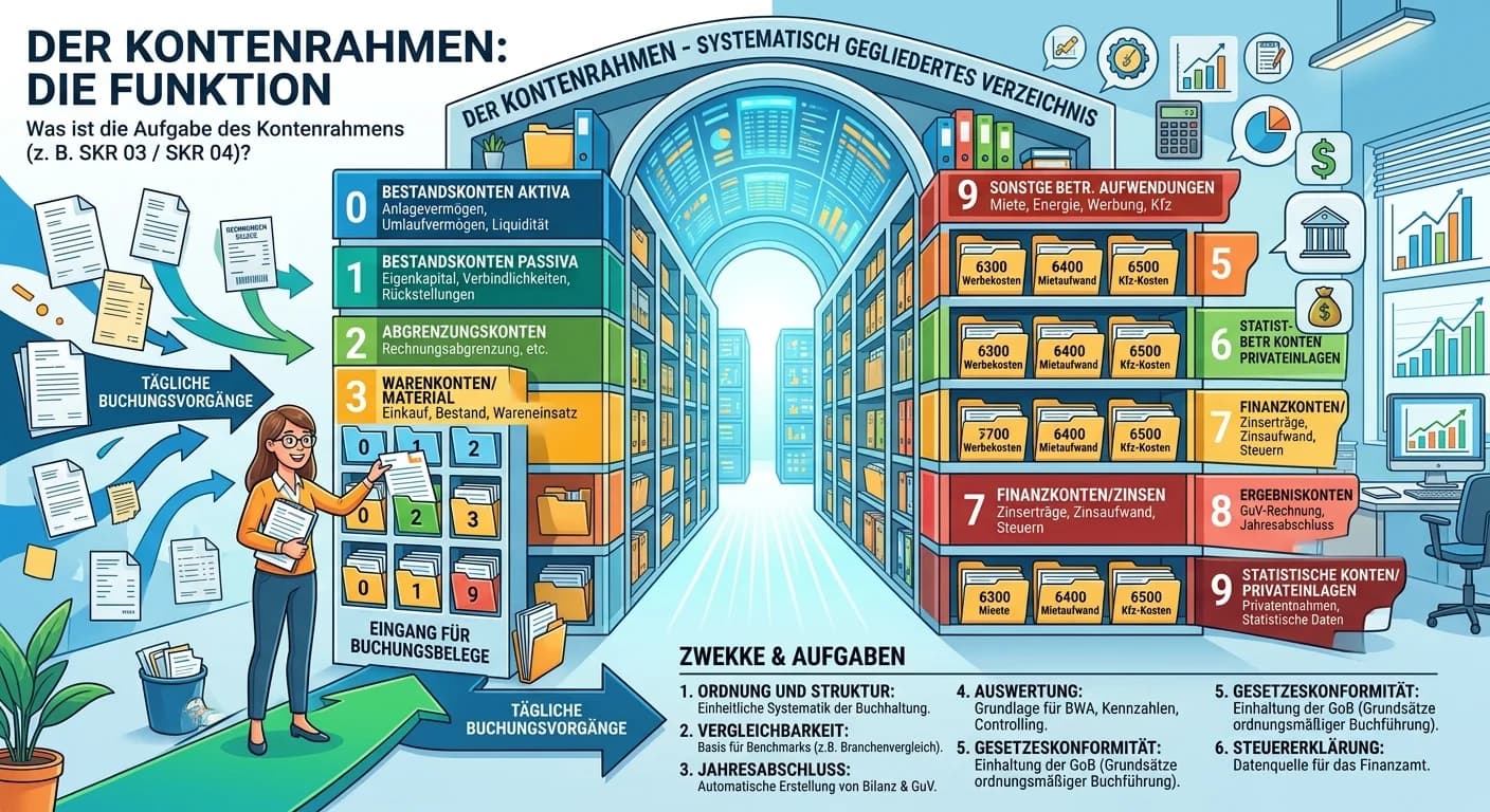 Steuerfachangestellte: Kontenrahmen SKR 03 und SKR 04 – Aufgaben und Gliederung – einfach erklärt
