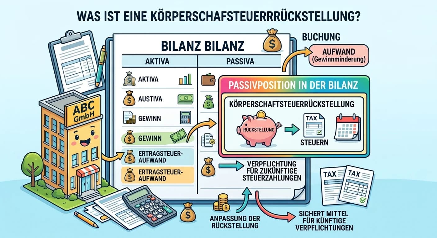Steuerfachangestellte: Körperschaftsteuerrückstellung: Definition & Buchung – einfach erklärt