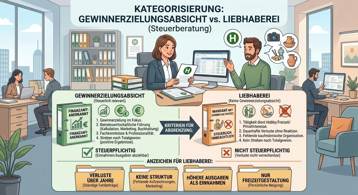 Steuerfachangestellte: Liebhaberei – fehlende Gewinnerzielungsabsicht bei Hobbys einfach erklärt