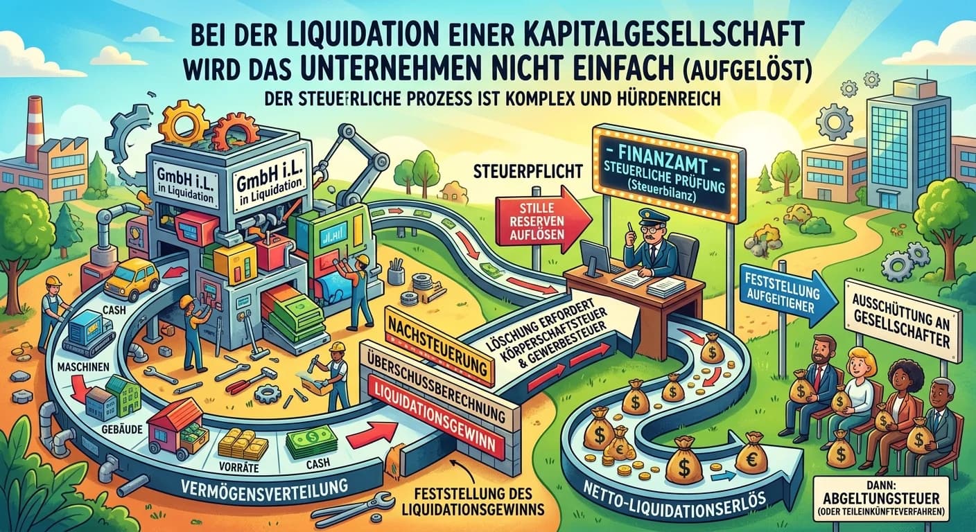 Steuerfachangestellte: Liquidation Kapitalgesellschaft steuerlich – einfach erklärt
