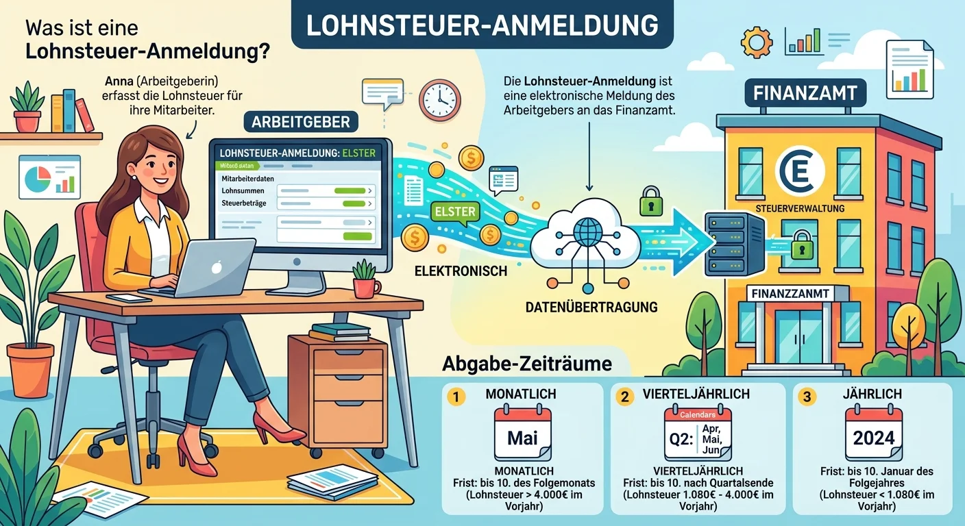 Steuerfachangestellte: Lohnsteuer-Anmeldung: Was sie ist & Abgabefristen – einfach erklärt