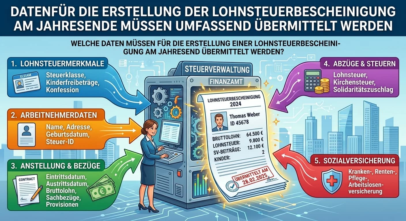 Steuerfachangestellte: Lohnsteuerbescheinigung: Daten für Jahresende übermitteln – einfach erklärt