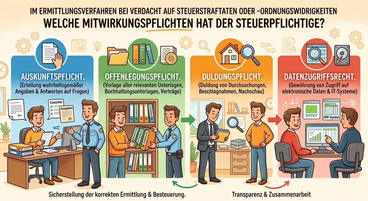 Steuerfachangestellte: Mitwirkungspflichten im Ermittlungsverfahren – einfach erklärt