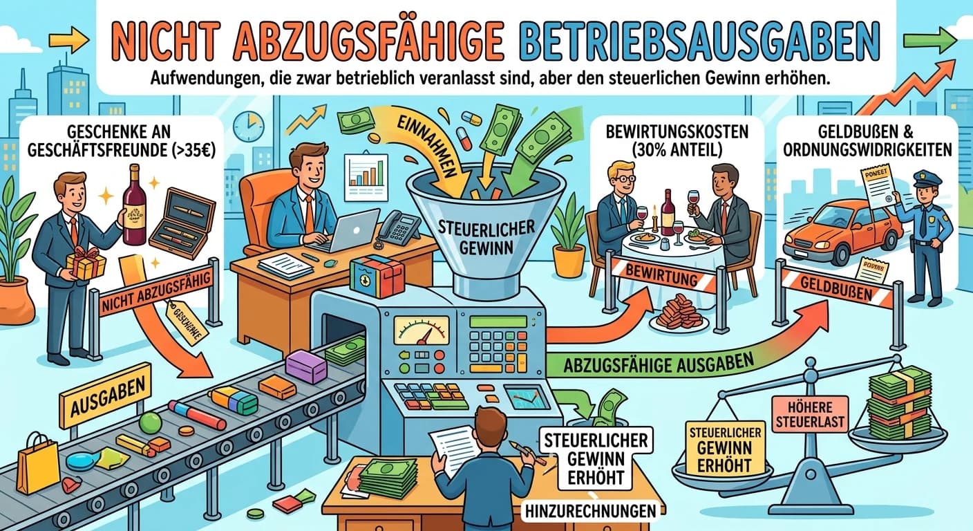 Steuerfachangestellte: Nicht abzugsfähige Betriebsausgaben, die den Gewinn erhöhen – einfach erklärt