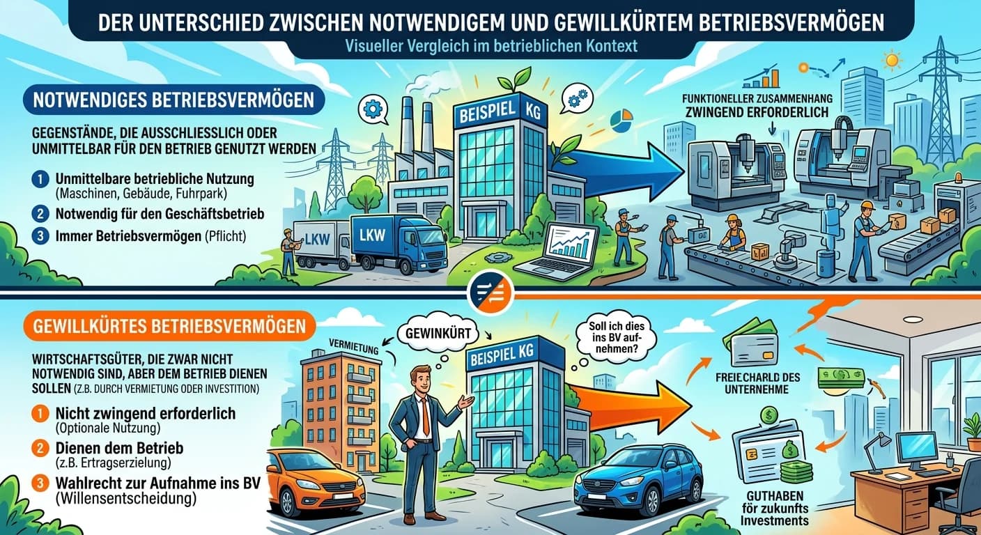 Steuerfachangestellte: Notwendiges vs. gewillkürtes Betriebsvermögen – einfach erklärt