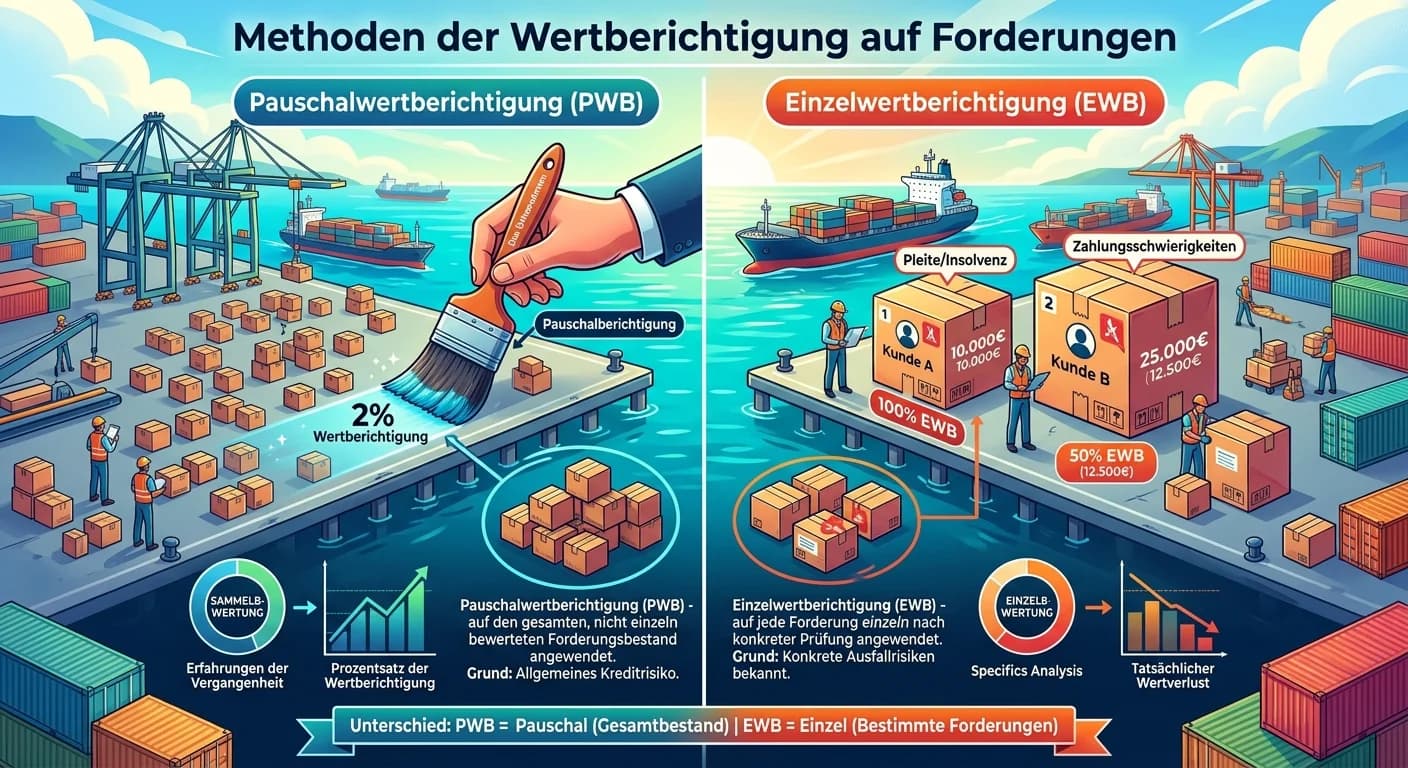 Steuerfachangestellte: Pauschalwertberichtigung vs. Einzelwertberichtigung – einfach erklärt