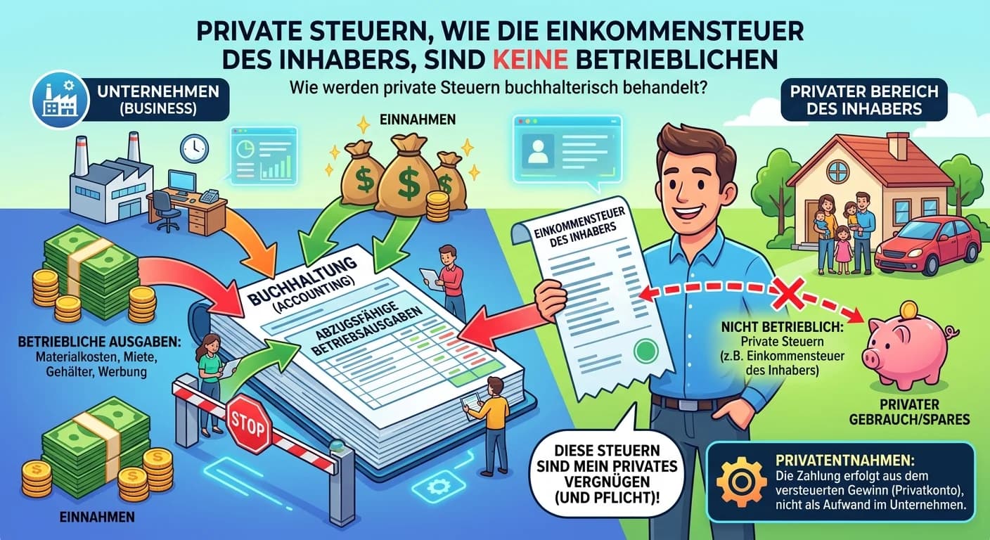 Steuerfachangestellte: Private Steuern des Inhabers buchhalterisch behandeln – einfach erklärt