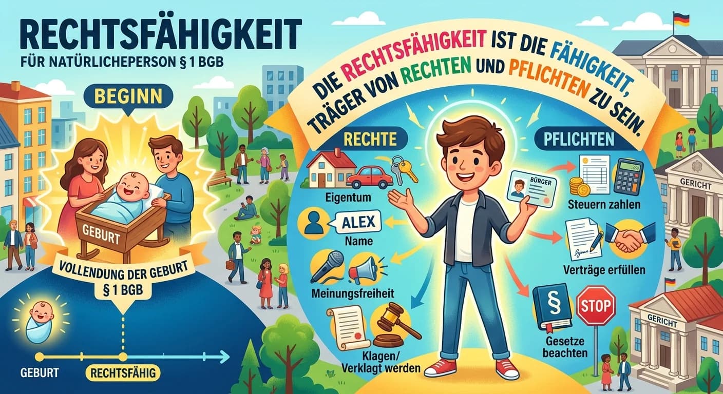 Steuerfachangestellte: Rechtsfähigkeit natürlicher Personen: Bedeutung und Beginn – einfach erklärt