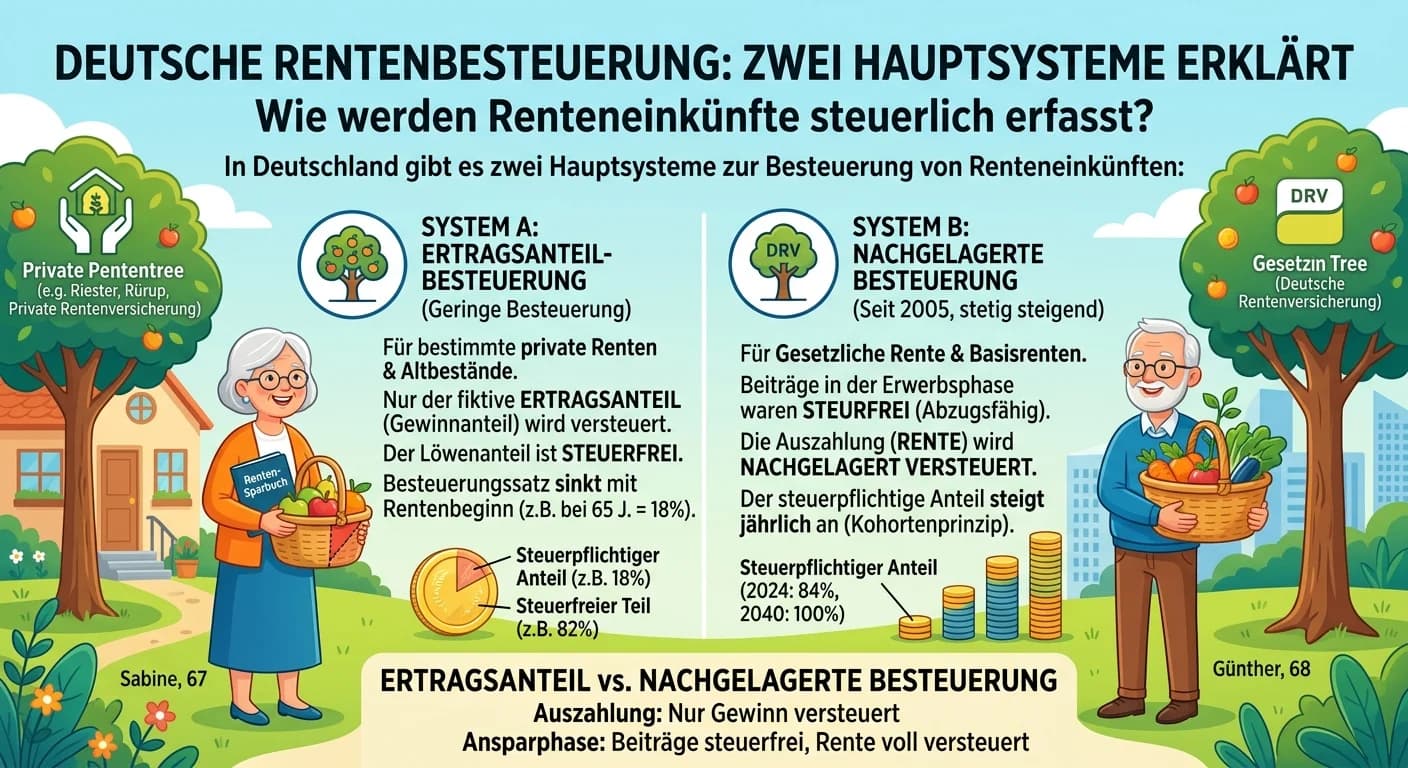 Steuerfachangestellte: Rentenbesteuerung: Ertragsanteil vs. nachgelagert – einfach erklärt