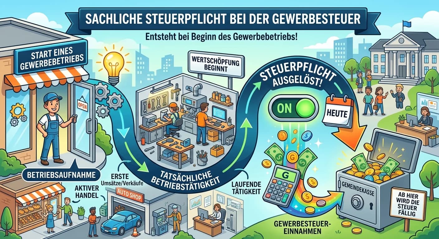 Steuerfachangestellte: Sachliche Steuerpflicht bei Gewerbesteuer – einfach erklärt