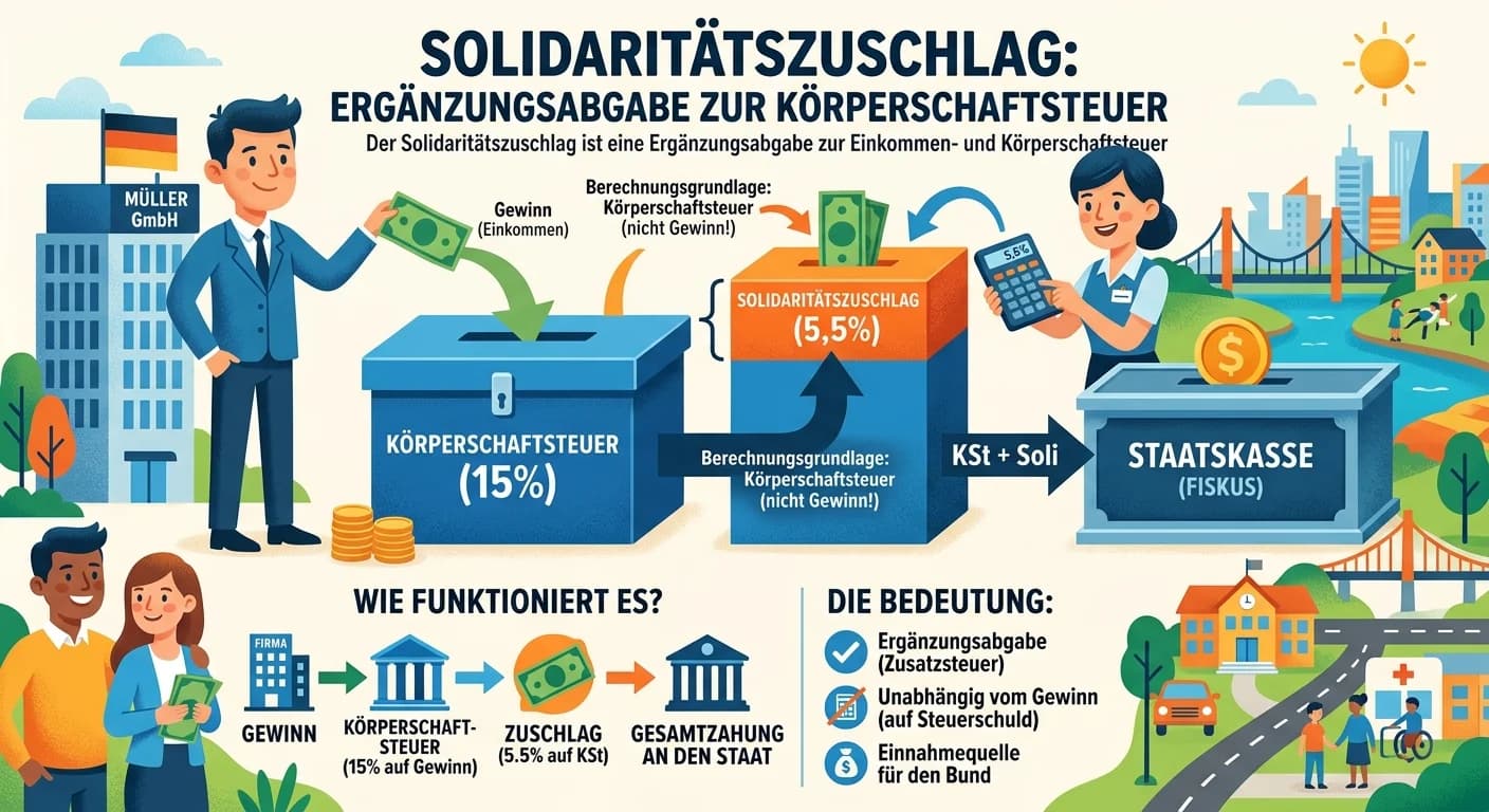 Steuerfachangestellte: Solidaritätszuschlag bei Körperschaftsteuer Bedeutung – einfach erklärt