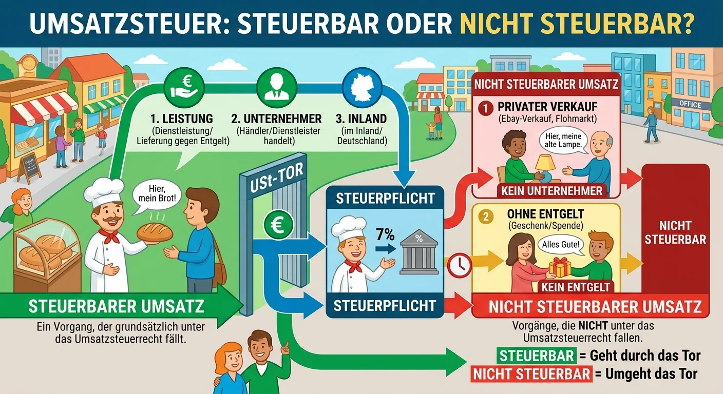 Steuerfachangestellte: Steuerbarer vs. nicht steuerbarer Umsatz – einfach erklärt