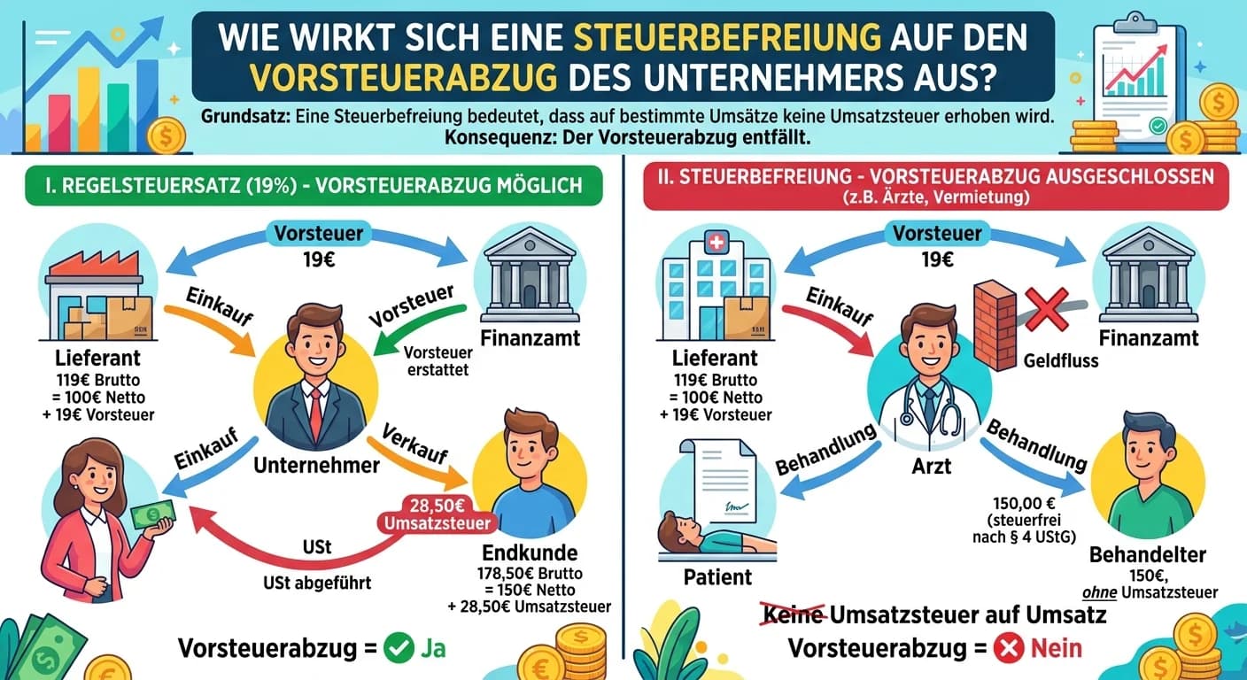 Steuerfachangestellte: Steuerbefreiung und Vorsteuerabzug für Unternehmer – einfach erklärt
