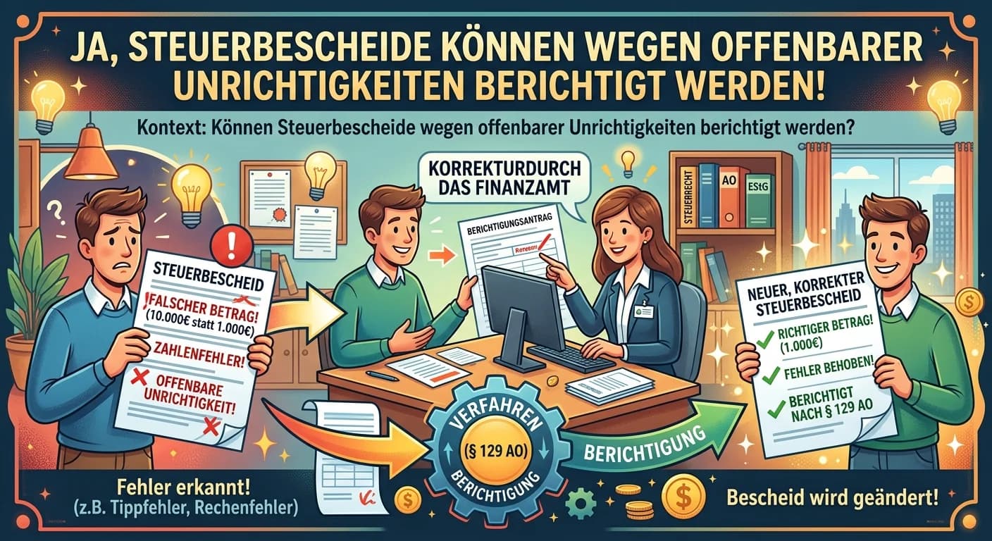 Steuerfachangestellte: Steuerbescheide korrigieren bei offenbarer Unrichtigkeit – einfach erklärt