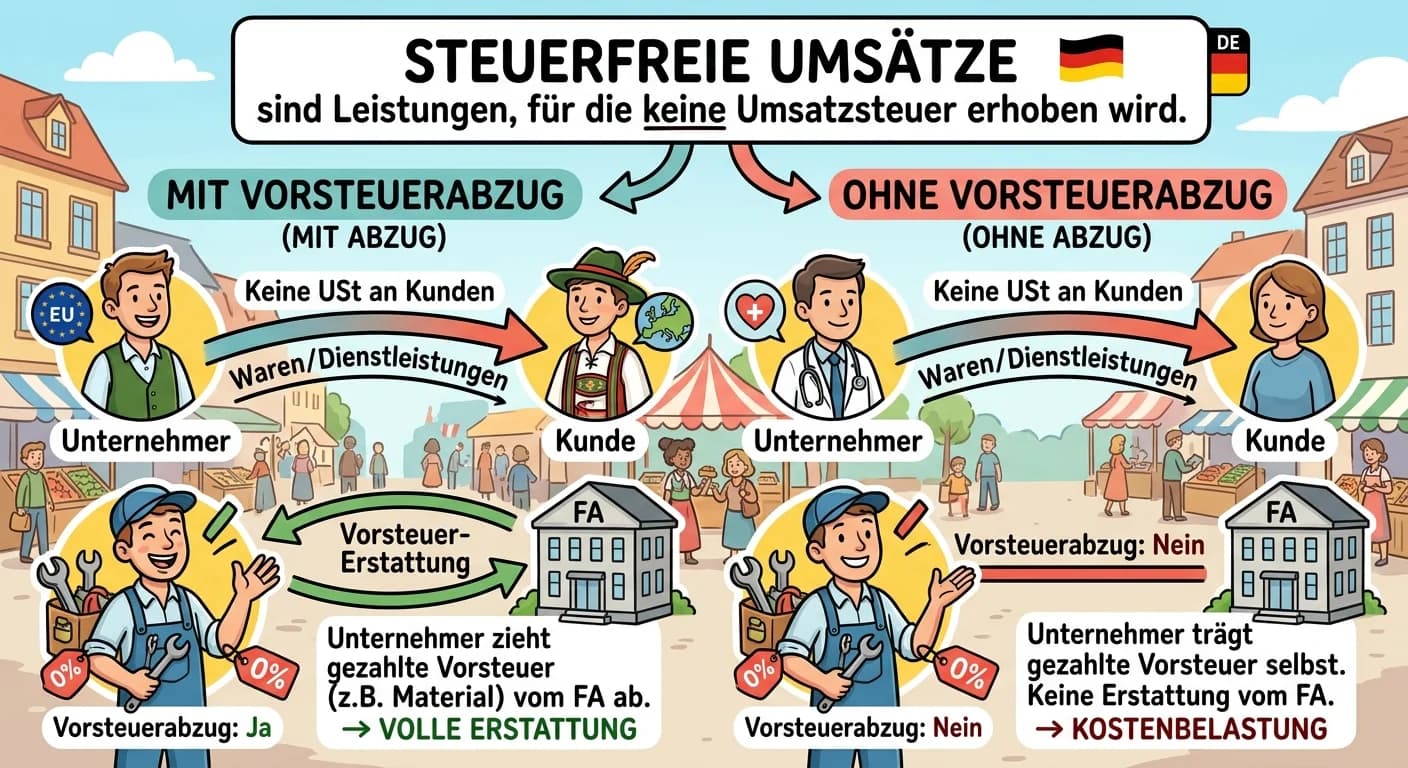 Steuerfachangestellte: Steuerfreie Umsätze: Vorsteuerabzug mit/ohne – einfach erklärt