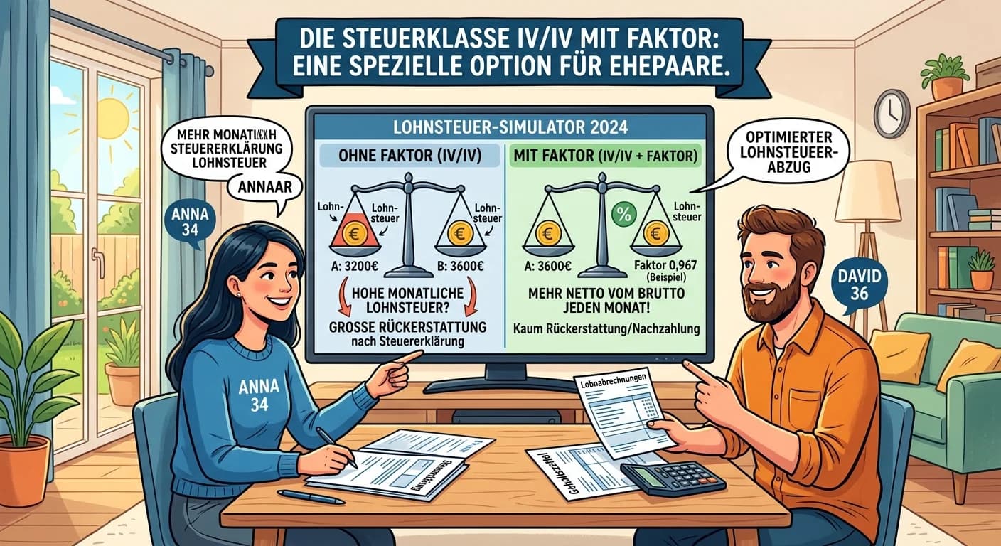 Steuerfachangestellte: Steuerklasse IV/IV Faktor: Einfluss auf Lohnsteuerabzug – einfach erklärt