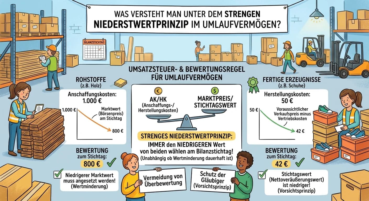 Steuerfachangestellte: Strenges Niederstwertprinzip im Umlaufvermögen – einfach erklärt