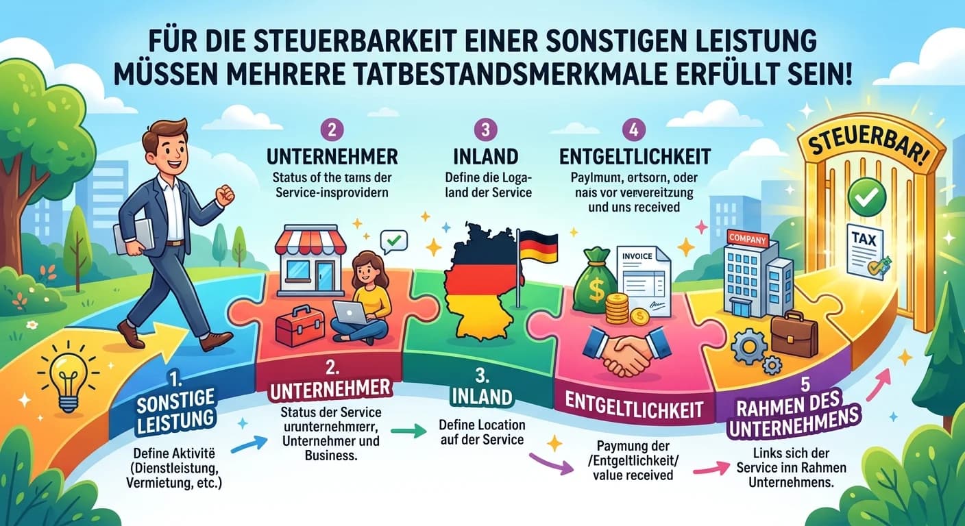 Steuerfachangestellte: Tatbestandsmerkmale zur Steuerbarkeit sonstiger Leistungen – einfach erklärt