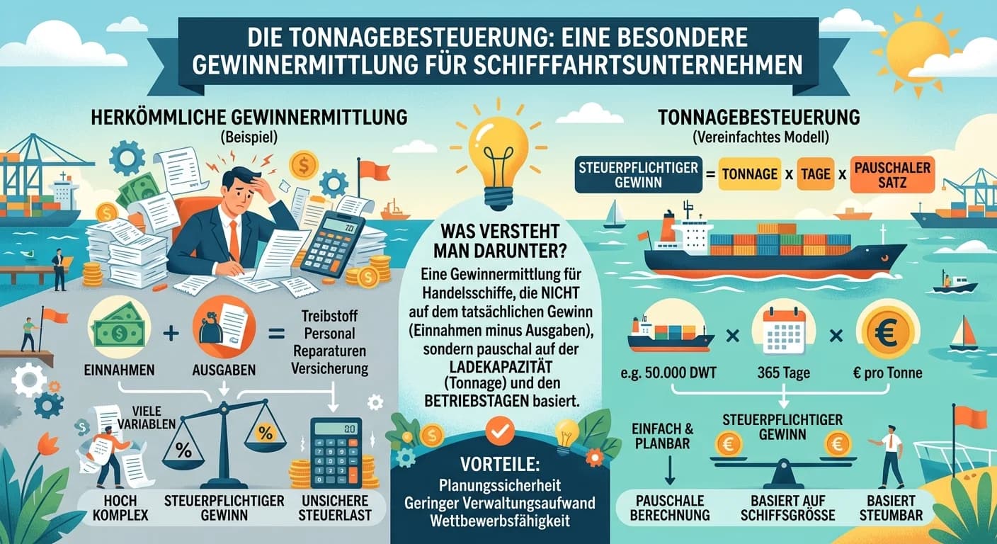 Steuerfachangestellte: Tonnagebesteuerung in der Seeschifffahrt – einfach erklärt