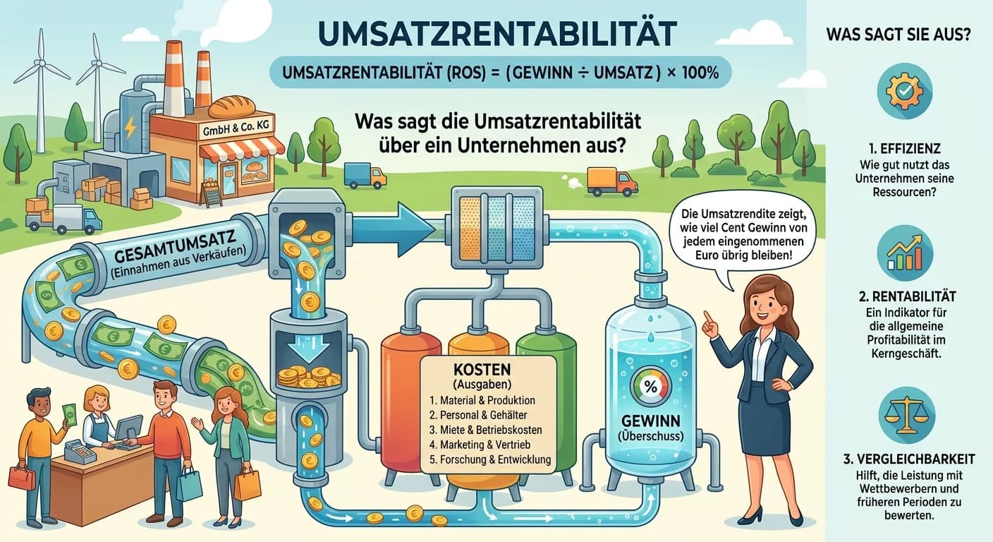 Steuerfachangestellte: Umsatzrentabilität Bedeutung für Unternehmen – einfach erklärt
