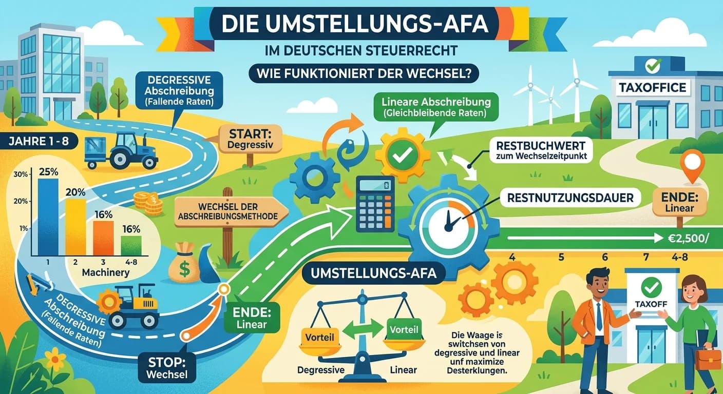Steuerfachangestellte: Umstellungs-AfA bei Wechsel der Abschreibungsmethode – einfach erklärt