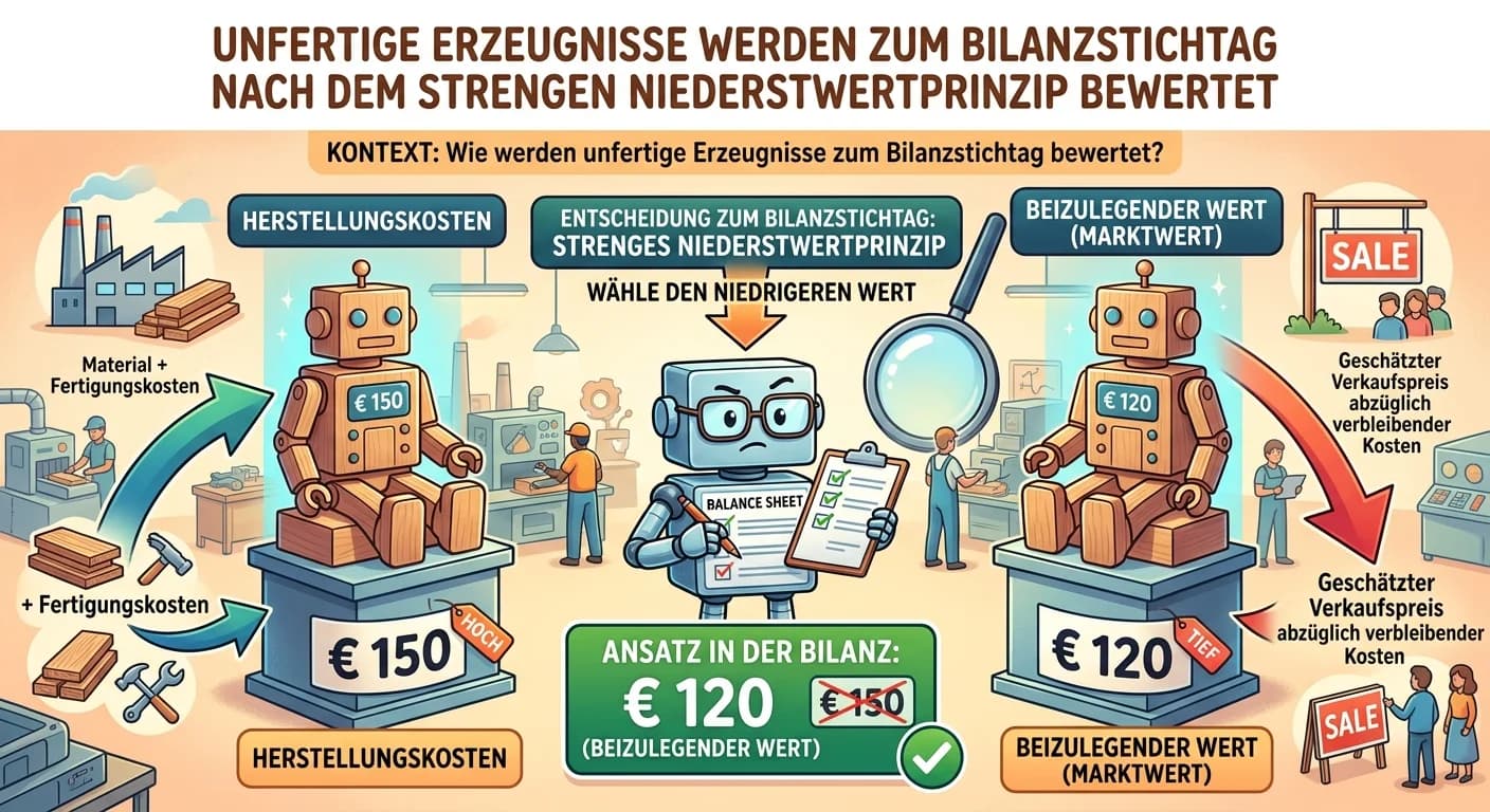 Steuerfachangestellte: Unfertige Erzeugnisse zum Bilanzstichtag bewerten – einfach erklärt