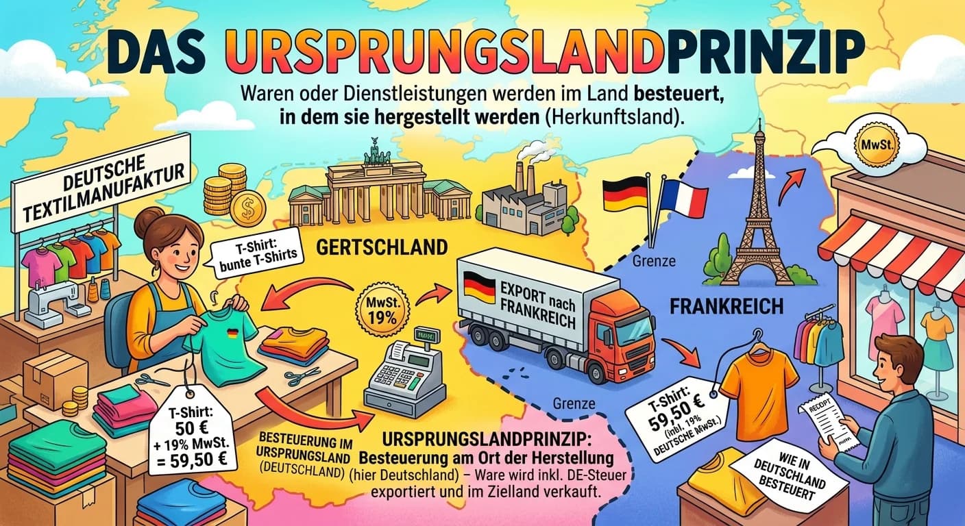 Steuerfachangestellte: Ursprungslandprinzip für Waren und Dienstleistungen – einfach erklärt