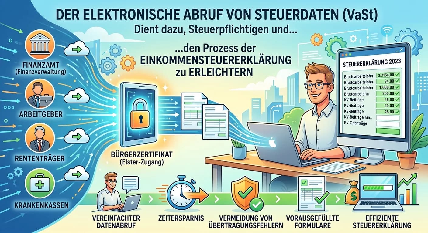 Steuerfachangestellte: VaSt – Zweck des elektronischen Abrufs von Steuerdaten – einfach erklärt