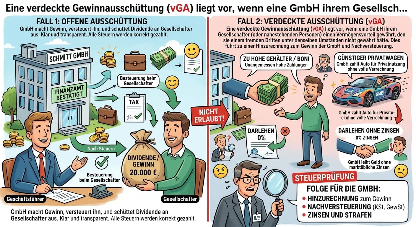 Steuerfachangestellte: Verdeckte Gewinnausschüttung (vGA) bei GmbH – einfach erklärt