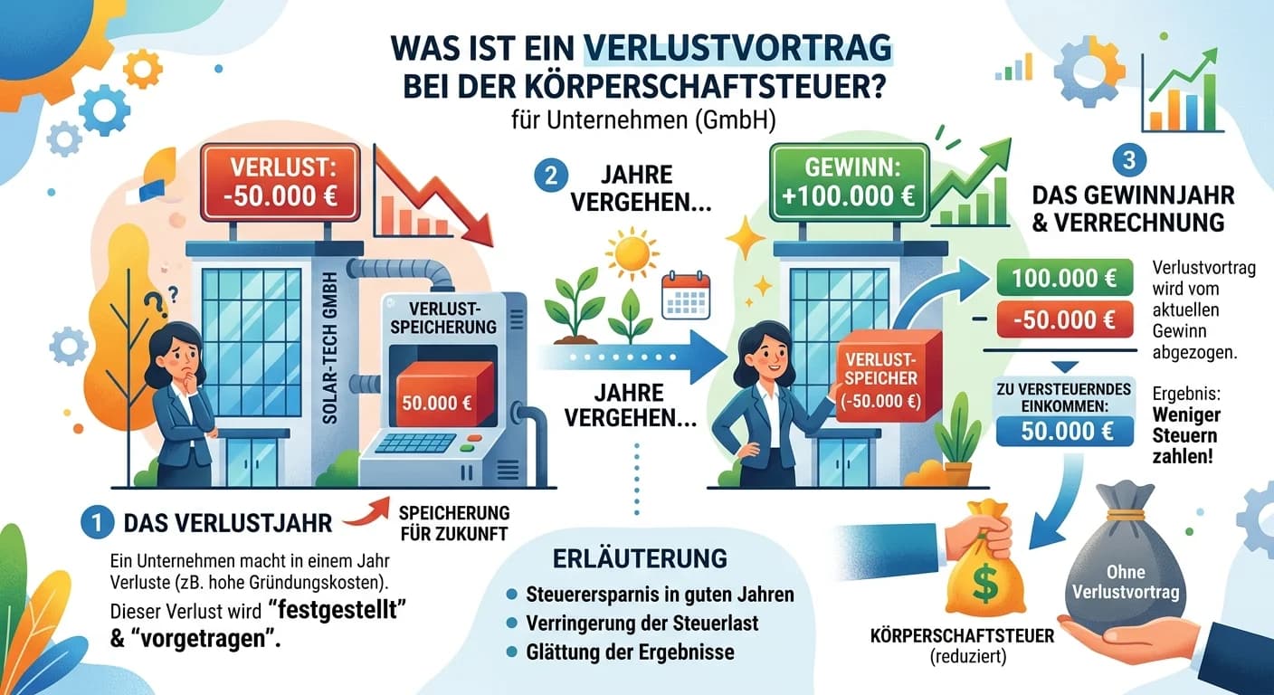 Steuerfachangestellte: Verlustvortrag Körperschaftsteuer – einfach erklärt