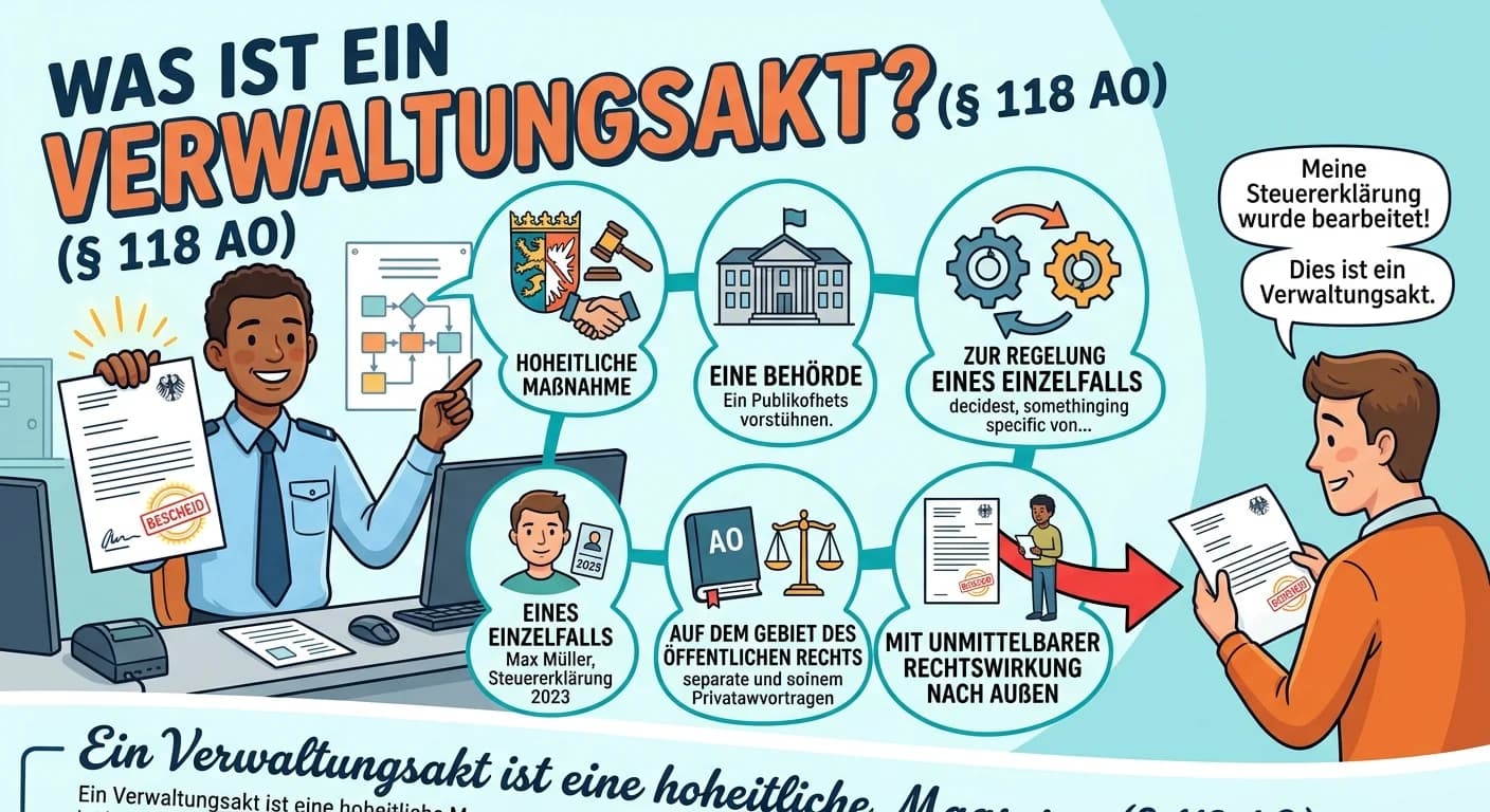 Steuerfachangestellte: Verwaltungsakt nach Abgabenordnung (§ 118 AO) – einfach erklärt