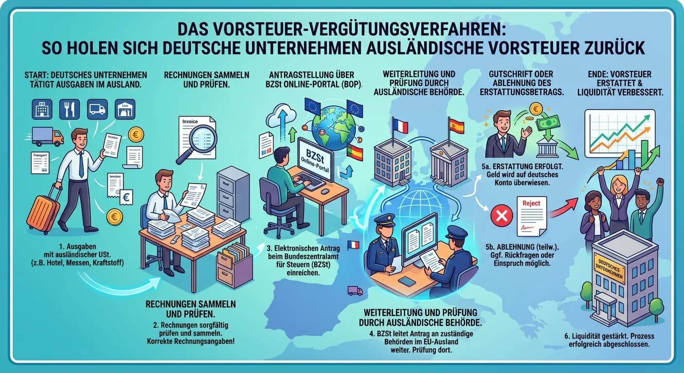 Steuerfachangestellte: Vorsteuer-Vergütungsverfahren für ausländische Rechnungen – einfach erklärt