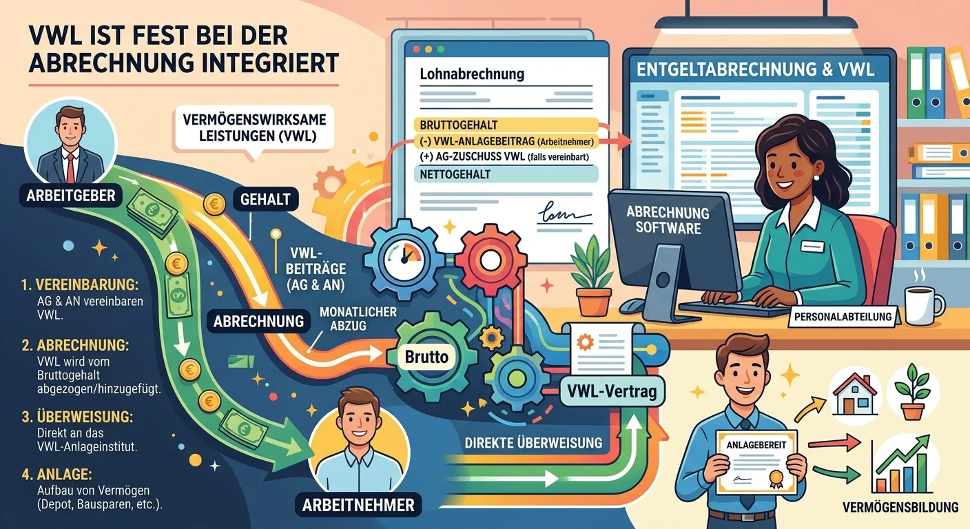Steuerfachangestellte: VWL-Buchung in der Entgeltabrechnung – einfach erklärt