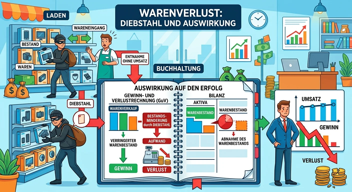 Steuerfachangestellte: Warenverlust: Buchung & Erfolgswirkung – einfach erklärt
