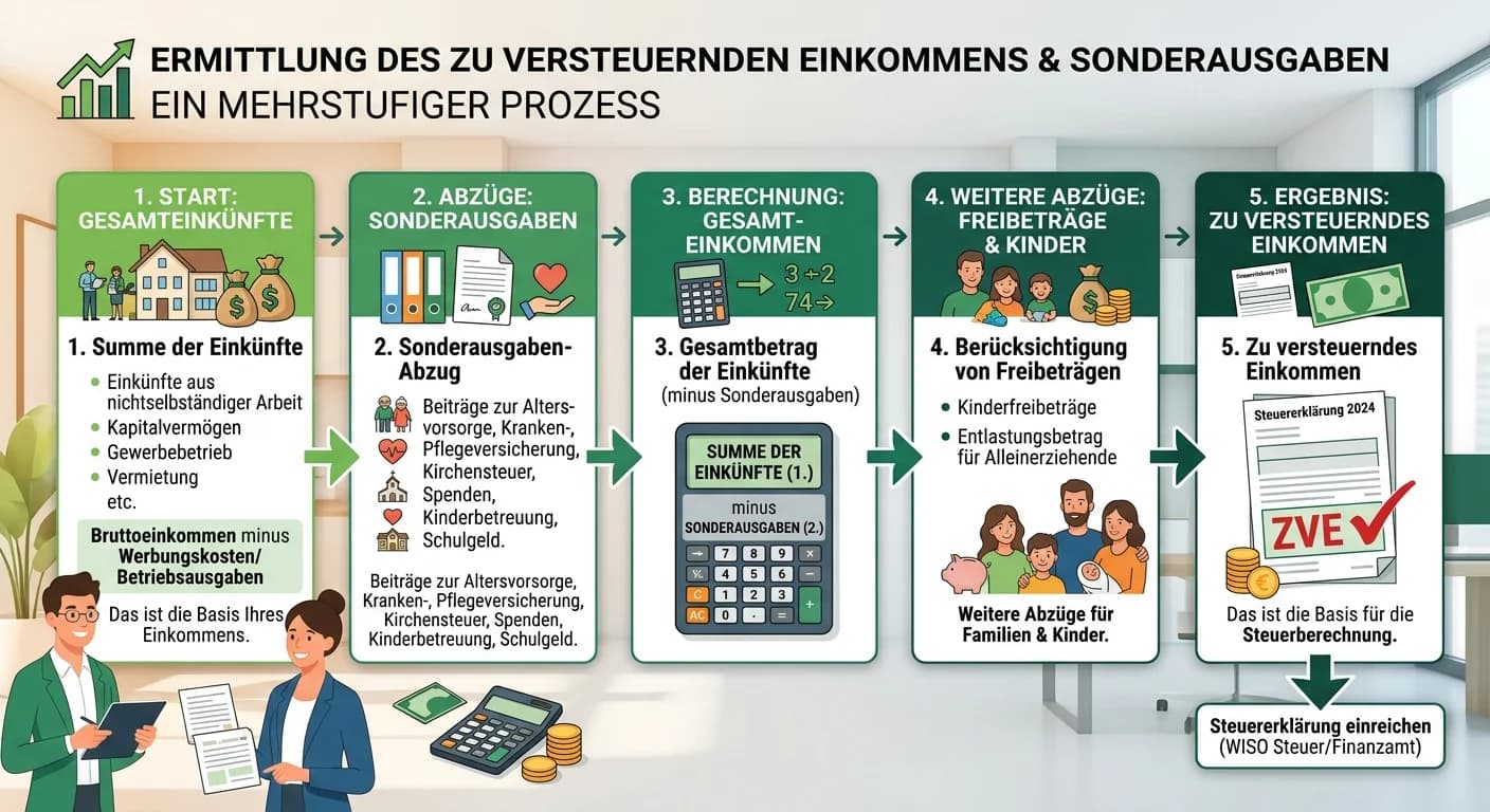 Steuerfachangestellte: Zu versteuerndes Einkommen ermitteln mit Sonderausgaben – einfach erklärt