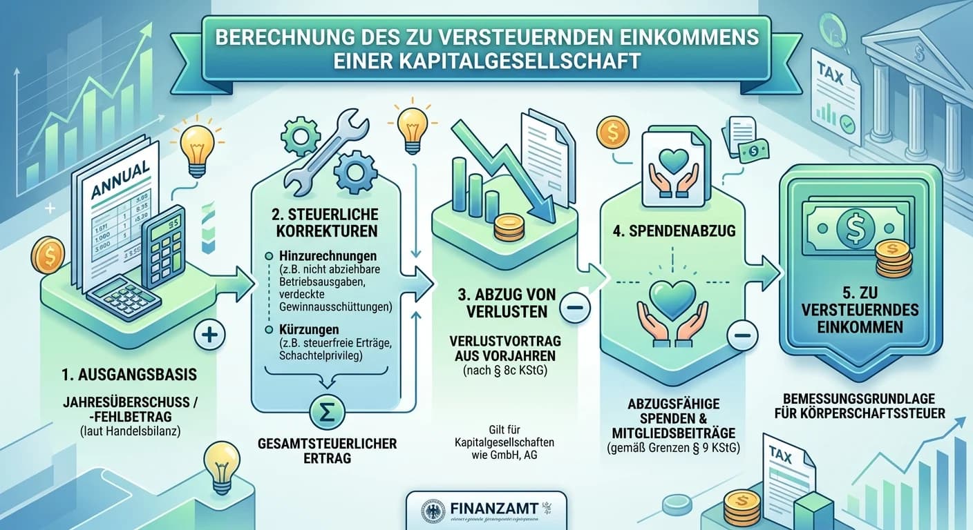 Steuerfachangestellte: Zu versteuerndes Einkommen Kapitalgesellschaft ermitteln – einfach erklärt